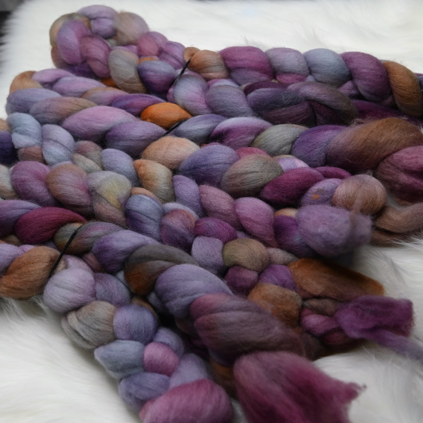 It's Complicated on Hand Dyed 21.5 micron Merino Wool Combed Top - 4 oz