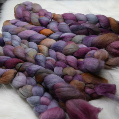 It's Complicated on Hand Dyed 21.5 micron Merino Wool Combed Top - 4 oz