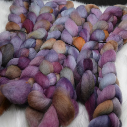 It's Complicated on Hand Dyed 21.5 micron Merino Wool Combed Top - 4 oz