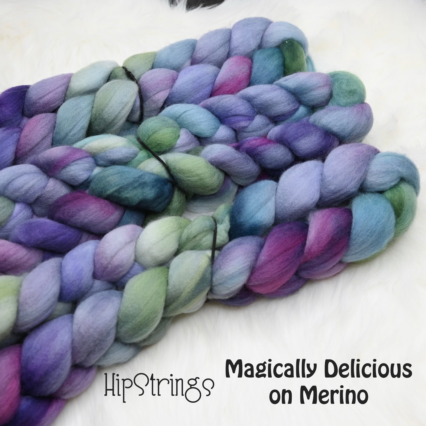 Magically Delicious on Hand Dyed 21.5 micron Merino Wool Combed Top - 4 oz