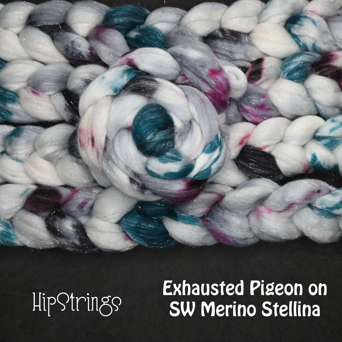 Exhausted Pigeon on SW Merino Wool Stellina Combed Top - 4 oz