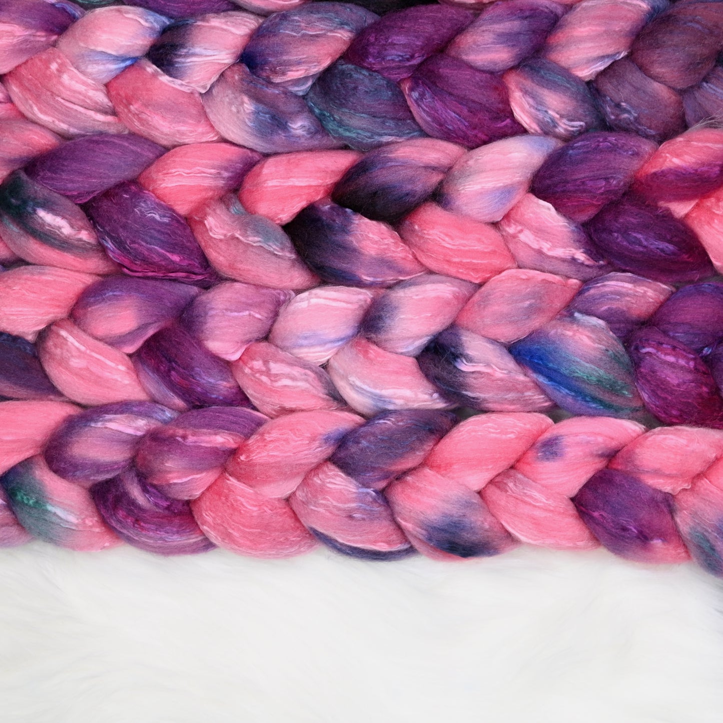 Advanced Marriage Counseling on Hand Dyed Fine Polwarth Wool Silk Combed Top - 4 oz