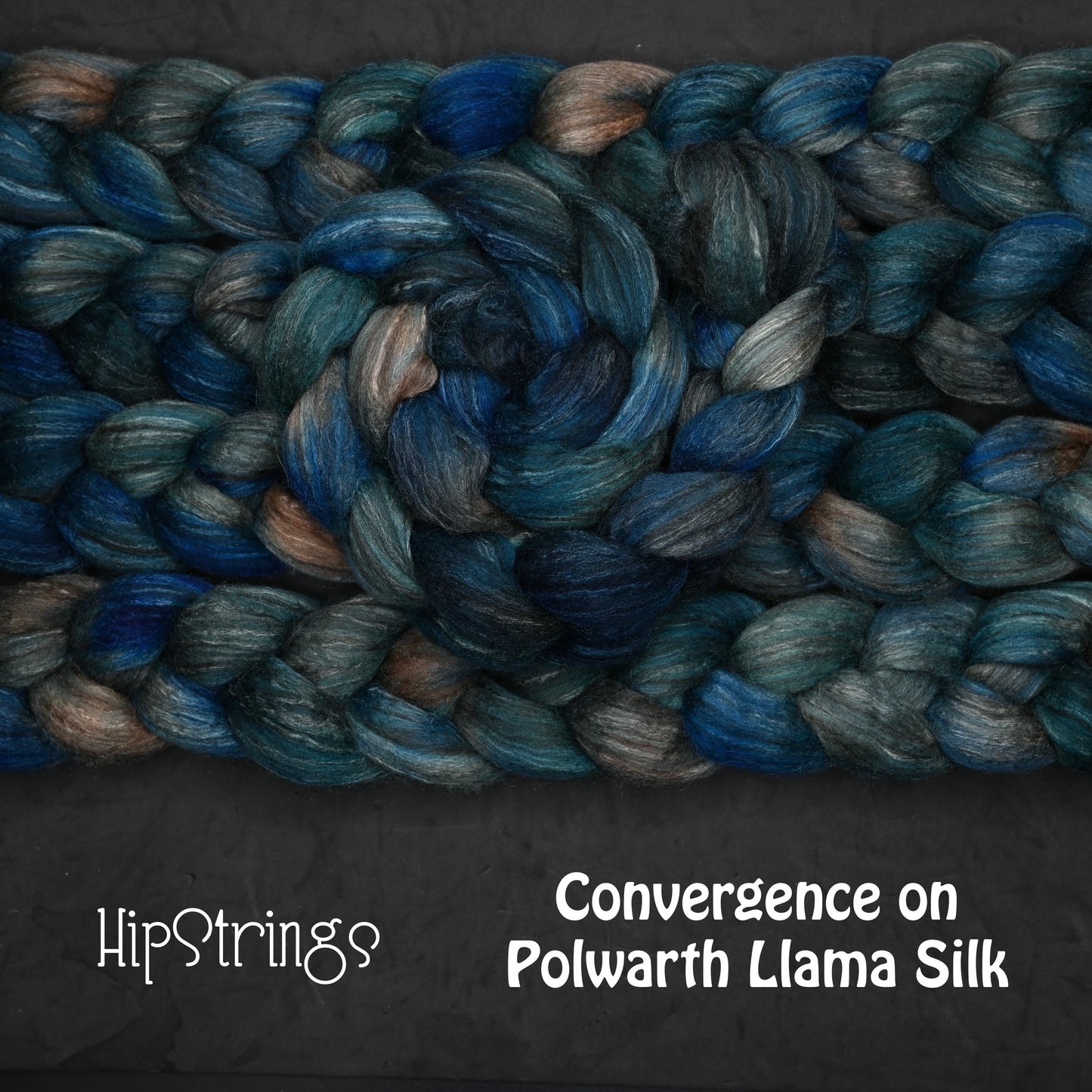 Convergence on Hand Dyed Polwarth Wool Llama Silk Combed Top - 4 oz