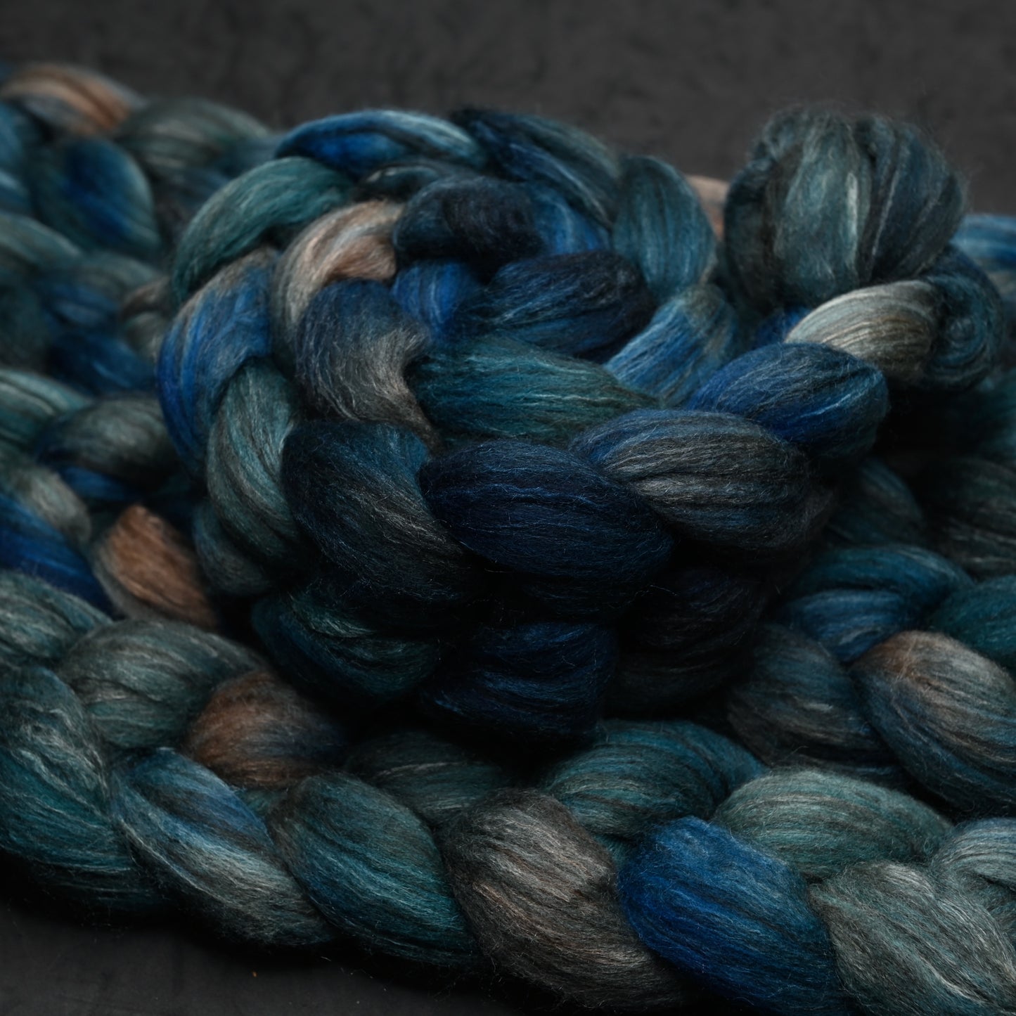 Convergence on Hand Dyed Polwarth Wool Llama Silk Combed Top - 4 oz