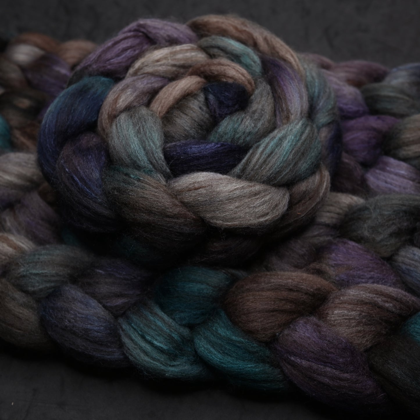 Restructuring on Hand Dyed Polwarth Wool Llama Silk Combed Top - 4 oz