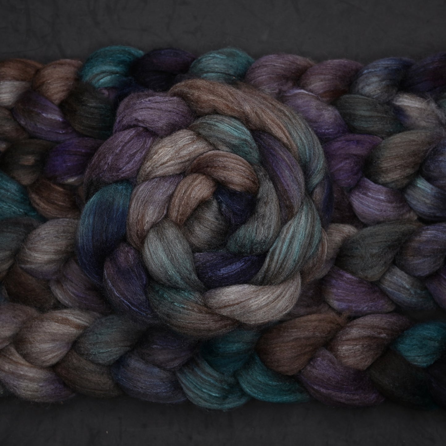 Restructuring on Hand Dyed Polwarth Wool Llama Silk Combed Top - 4 oz