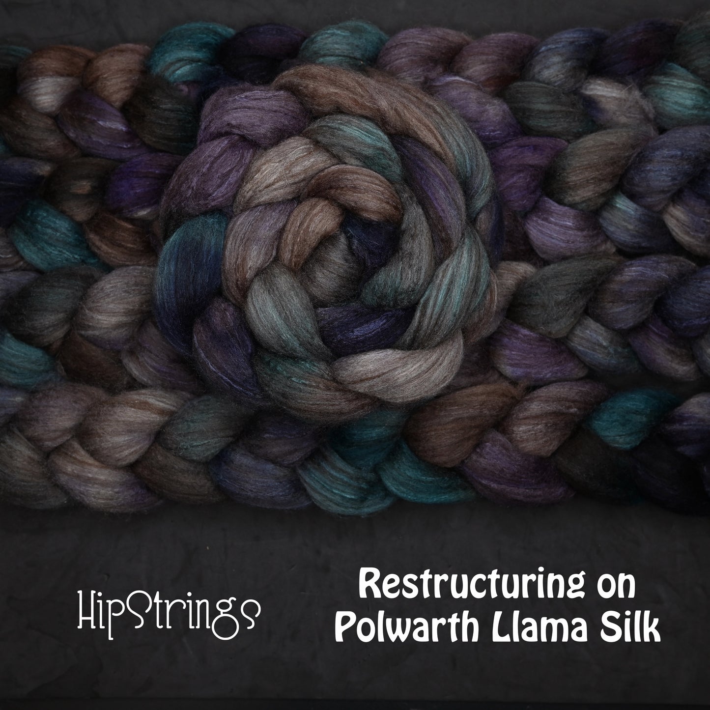 Restructuring on Hand Dyed Polwarth Wool Llama Silk Combed Top - 4 oz