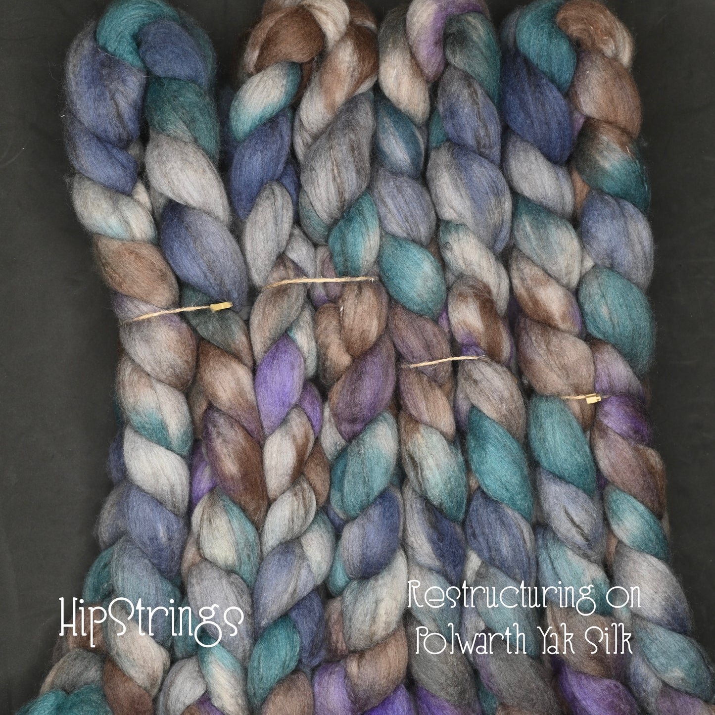 Restructuring on Hand Dyed Polwarth Wool Yak Silk Combed Top - 4 oz