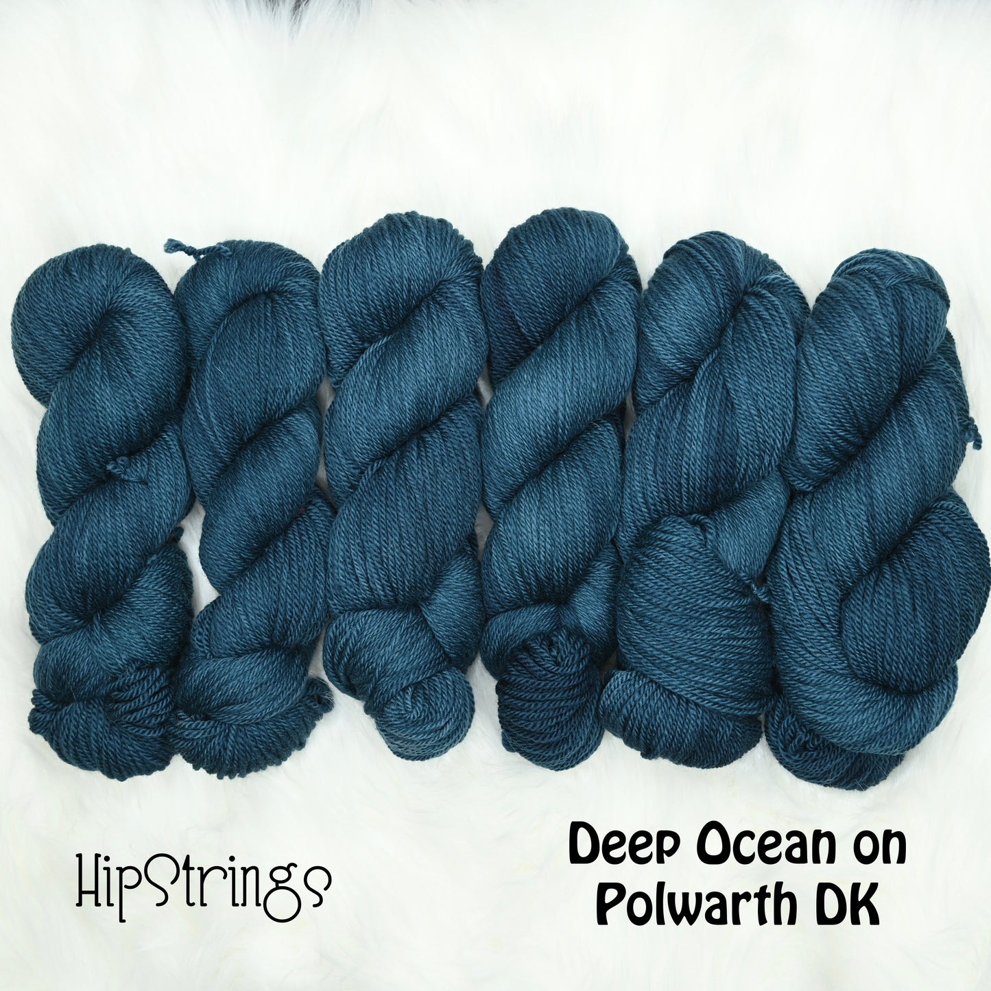 Deep Ocean on Polwarth wool DK yarn - 300yd/100g