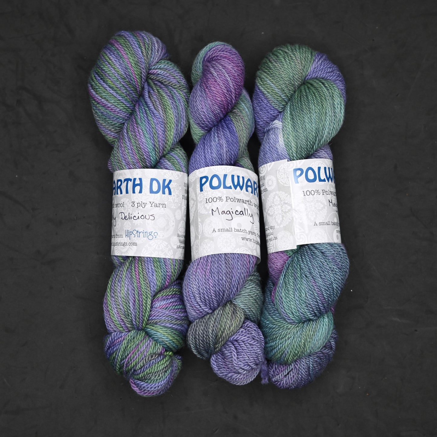Magically Delicious on Hand Dyed Polwarth Wool DK yarn - 300 yd/100g