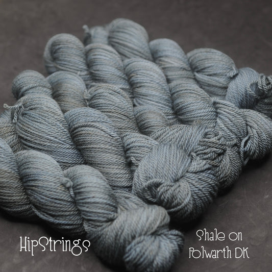 Shale on Hand Dyed Polwarth Wool DK yarn - 300 yd/100g