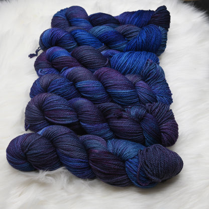Stormking on Hand Dyed Polwarth wool DK yarn - 300 yd/100 g