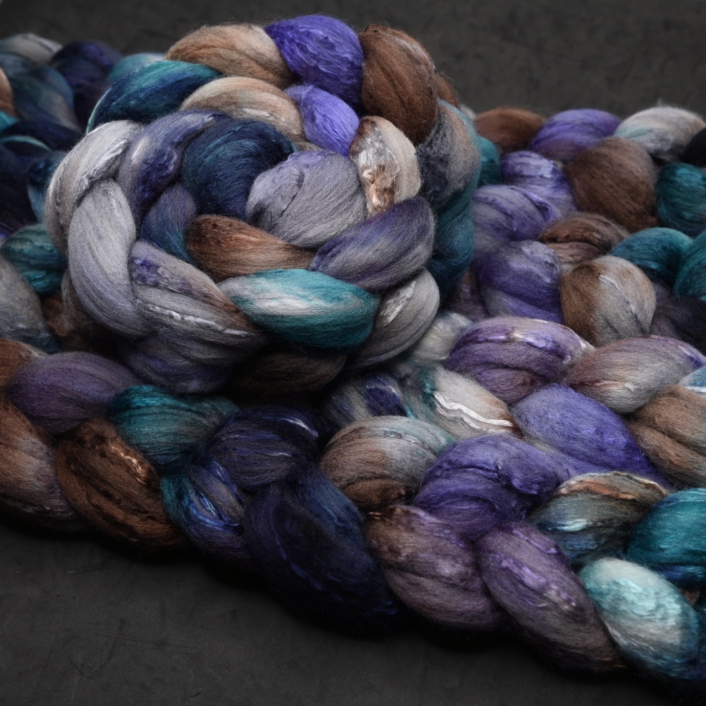 Restructuring on Hand Dyed Fine Polwarth Silk Combed Top - 4 oz