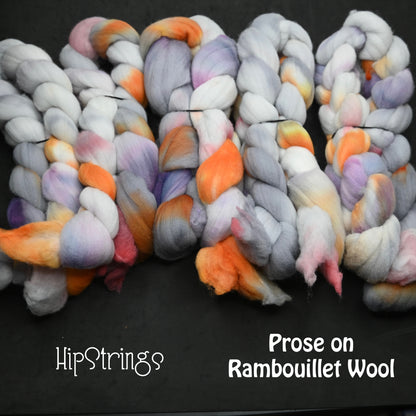 Prose on Hand Dyed Domestic Rambouillet Wool Combed Top - 4 oz