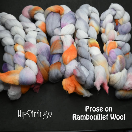 Prose on Hand Dyed Domestic Rambouillet Wool Combed Top - 4 oz
