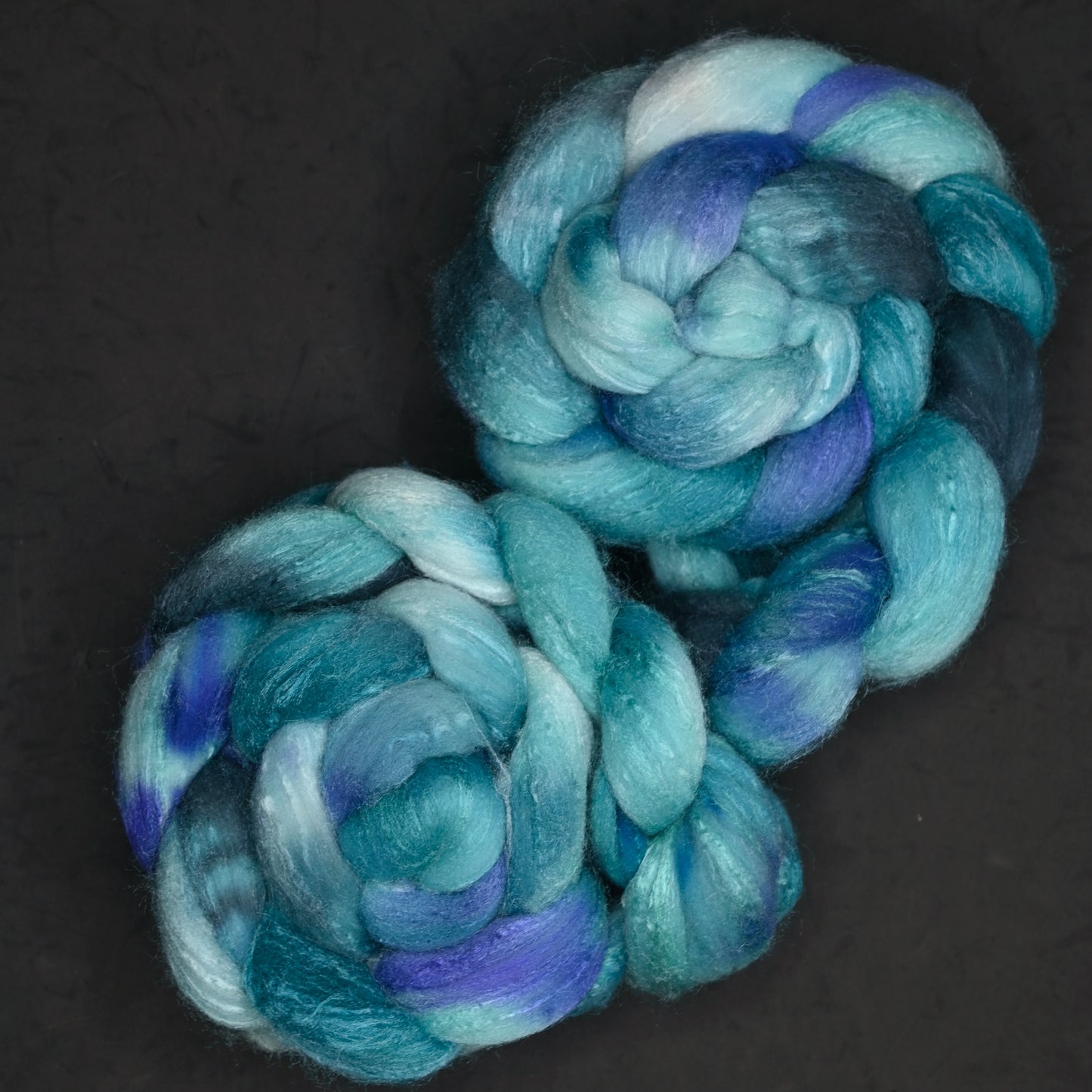 Not One of the Cool Kids on Hand Dyed 80/20 Rambouillet Wool Tussah Silk Combed Top - 4 oz