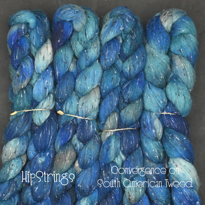 Convergence on Hand Dyed Tweed South American Wool Viscose Combed Top - 4 oz
