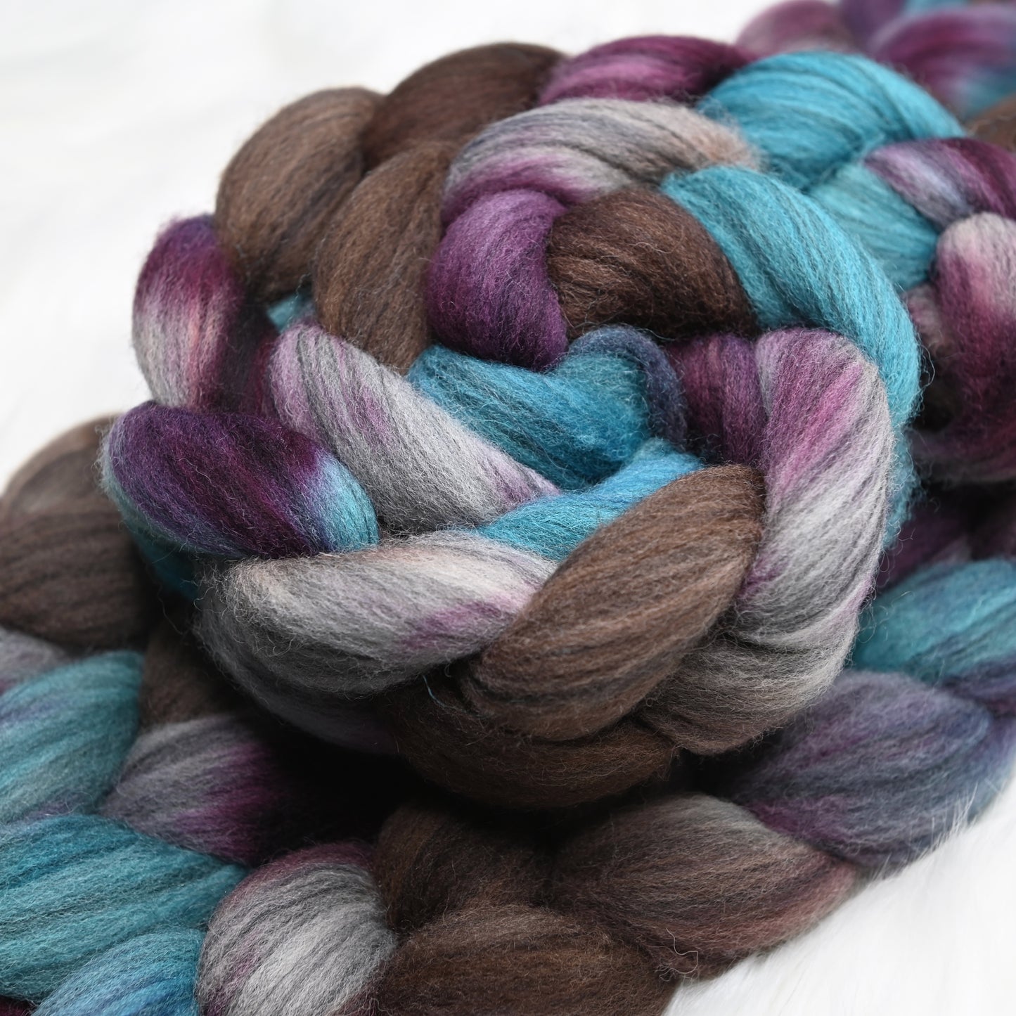 7 ate 9 on Hand Dyed Southdown Dorset Horn Bio-Nylon Combed Top - 4 oz