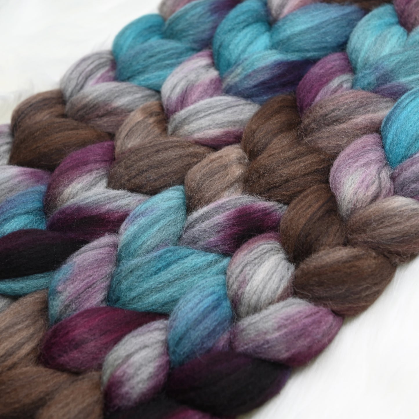 7 ate 9 on Hand Dyed Southdown Dorset Horn Bio-Nylon Combed Top - 4 oz