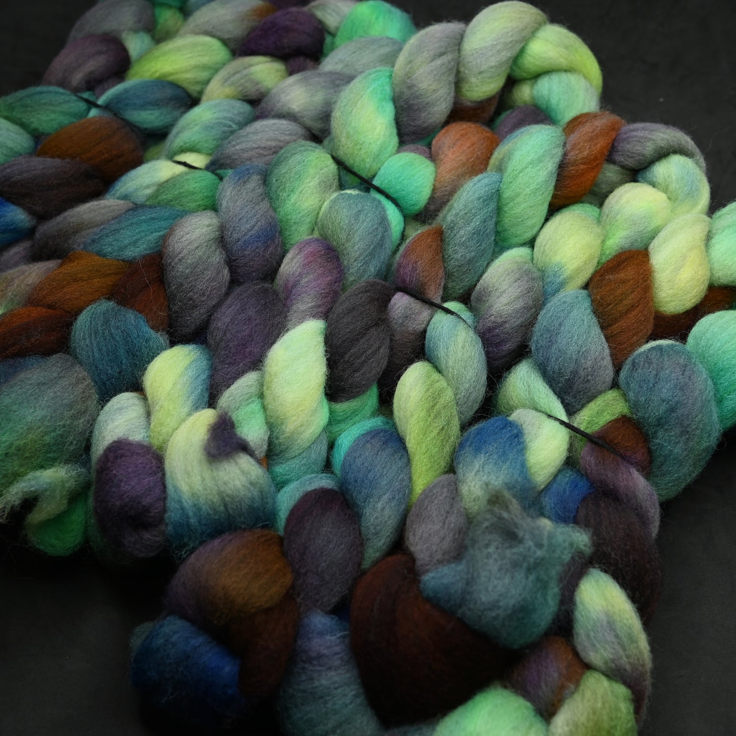 Crab Mentality on Hand Dyed Southdown/Dorset Horn/Bio-Nylon Combed Top - 4 oz