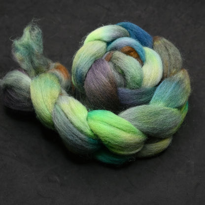 Crab Mentality on Hand Dyed Southdown/Dorset Horn/Bio-Nylon Combed Top - 4 oz