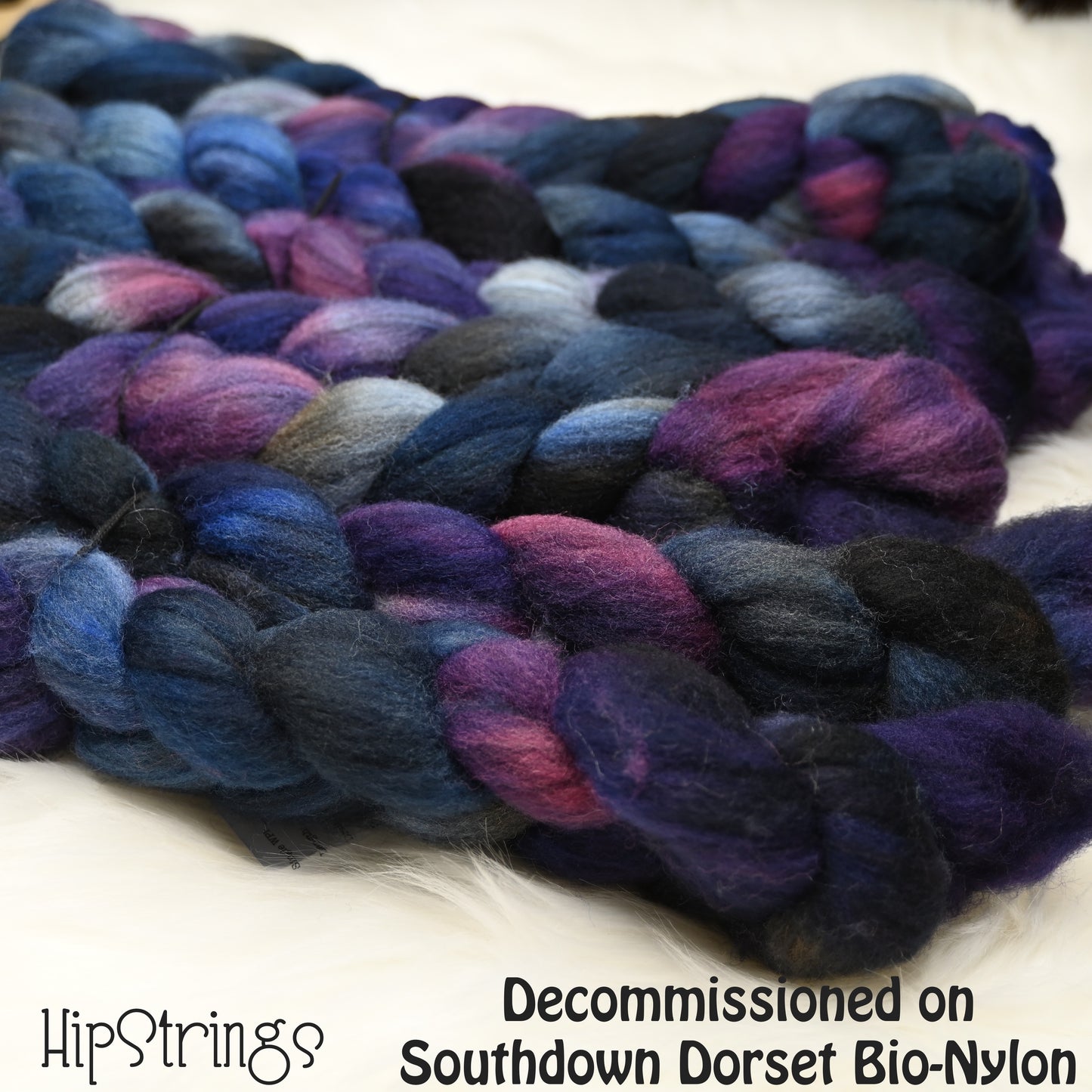 Decommissioned - Hand Dyed Southdown/Dorset Horn/Bio-Nylon Combed Top - 4 oz