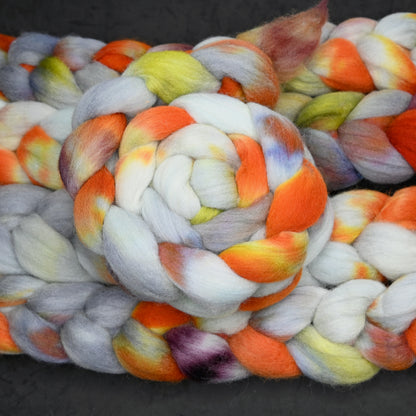 Haunted on Hand Dyed Southdown/Dorset Horn/Bio-Nylon Combed Top - 4 oz