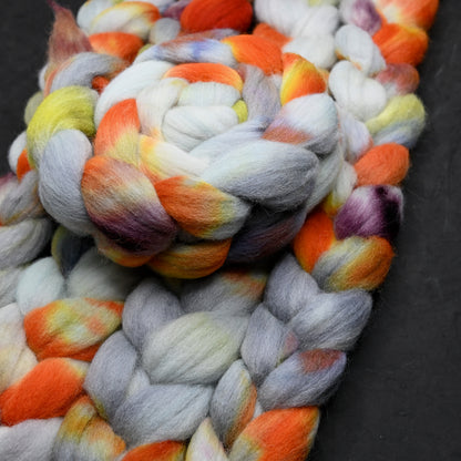 Haunted on Hand Dyed Southdown/Dorset Horn/Bio-Nylon Combed Top - 4 oz