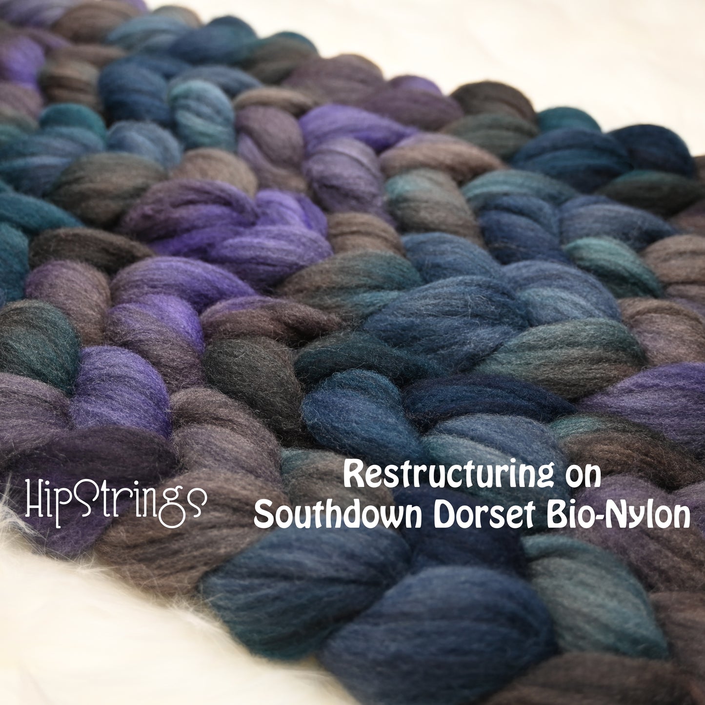 Restructuring on Hand Dyed Southdown Dorset Bio-nylon Signature Blend Combed Top - 4 oz