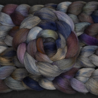 Work Study on Hand Dyed Southdown/Dorset Horn/Bio-Nylon Combed Top - 4 oz