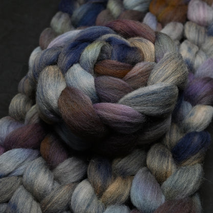 Work Study on Hand Dyed Southdown/Dorset Horn/Bio-Nylon Combed Top - 4 oz