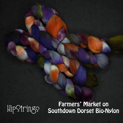 Farmer's Market on Hand Dyed Southdown/Dorset Horn/Bio-Nylon Combed Top - 4 oz
