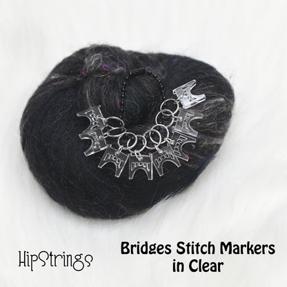 Pittsburgh Bridge Snagless Stitch Markers - Set of 8