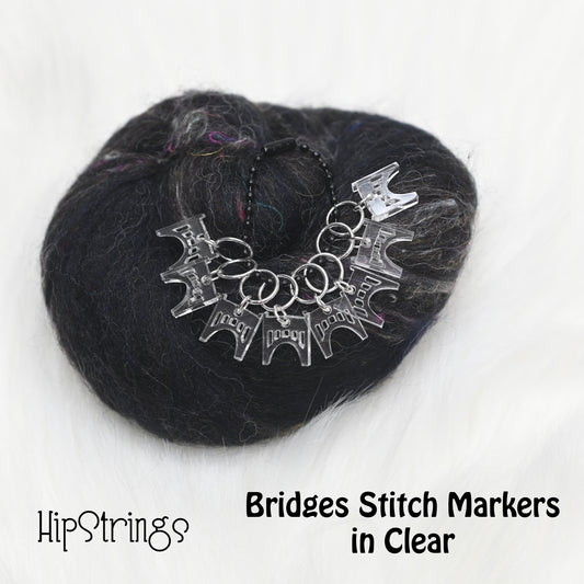 Pittsburgh Bridge Snagless Stitch Markers - Set of 8