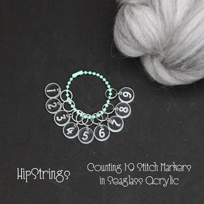 Counting by 1s Locking Stitch Markers - Set of 9
