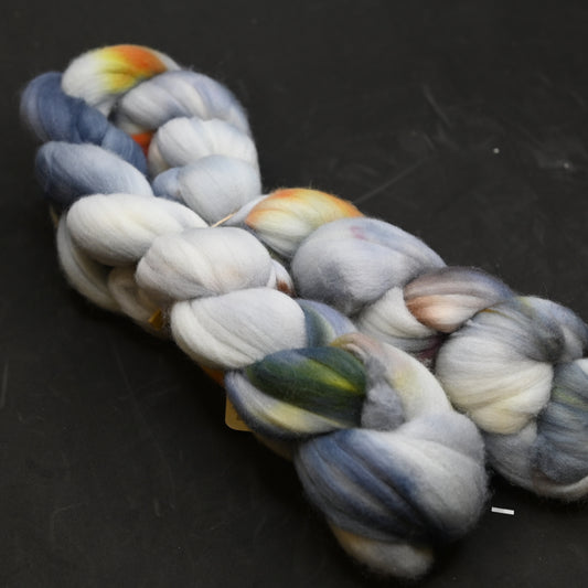 Haunted on Hand Dyed SW Shaniko Wool Combed Top - 4 oz