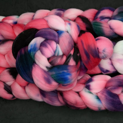 Advanced Marriage Counseling on Hand Dyed Superwash Targhee Wool Combed Top - 4 oz