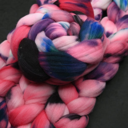Advanced Marriage Counseling on Hand Dyed Superwash Targhee Wool Combed Top - 4 oz