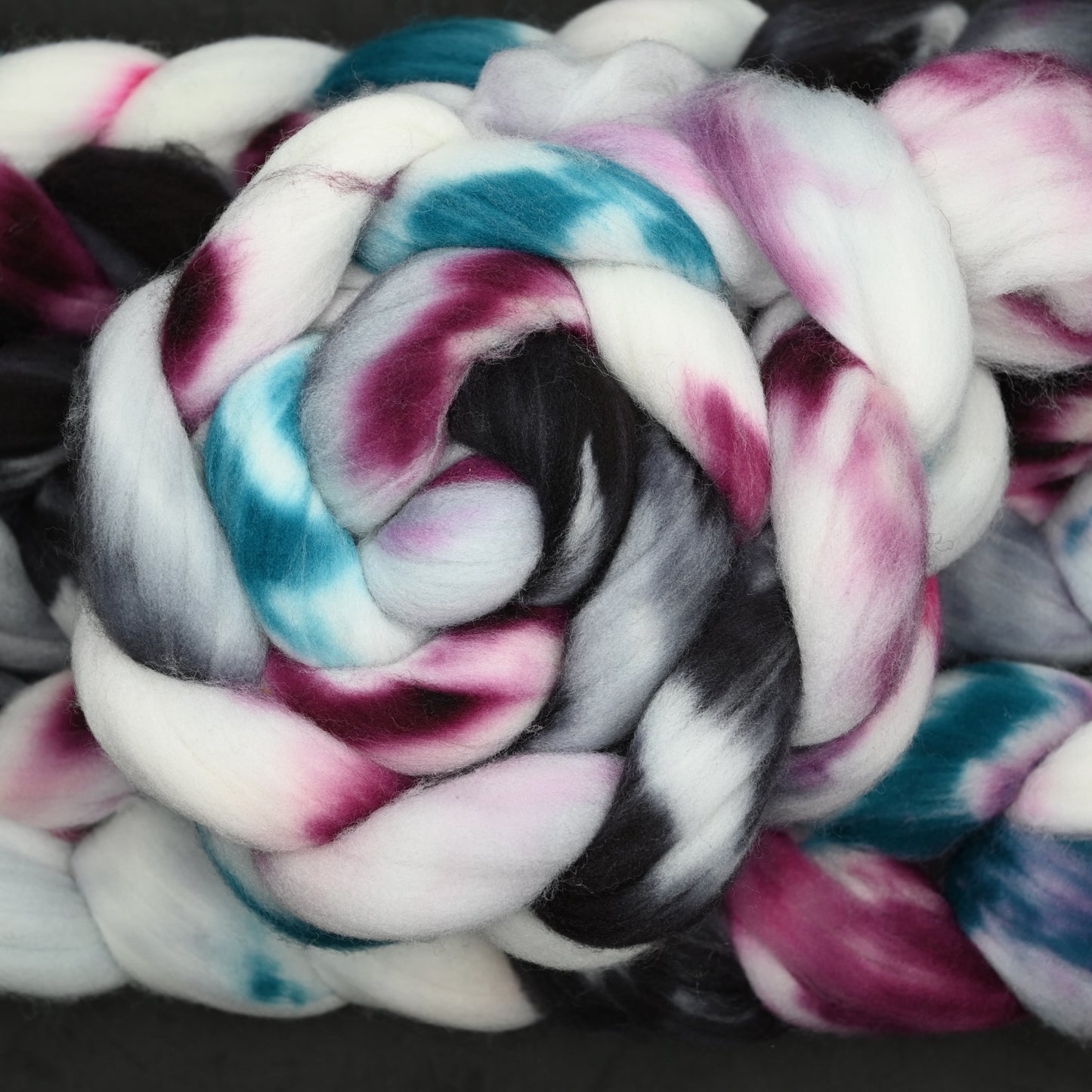 Exhausted Pigeon on Hand Dyed Superwash Targhee Wool Combed Top - 4 oz