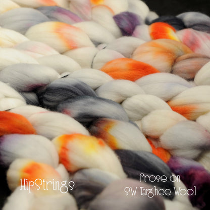 Prose on Hand Dyed Superwash Targhee Wool Combed Top - 4 oz