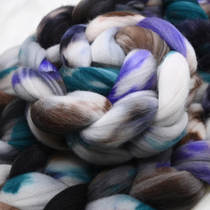 Restructuring on Hand Dyed Superwash Targhee Wool Combed Top - 4 oz