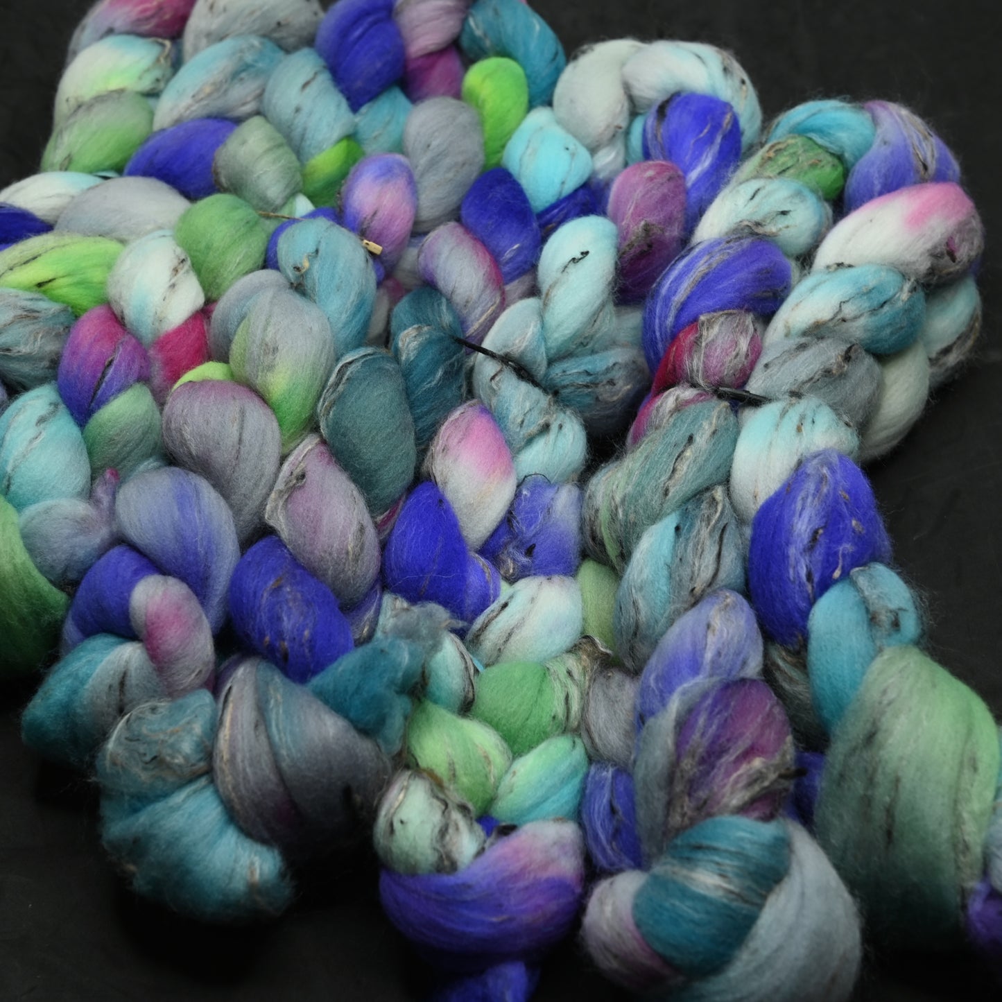 Magically Delicious on Hand Dyed Shaniko Wool Tweed Combed Top - 4 oz