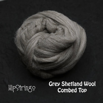 Natural Shades of Shetland Combed Wool Top 4 oz