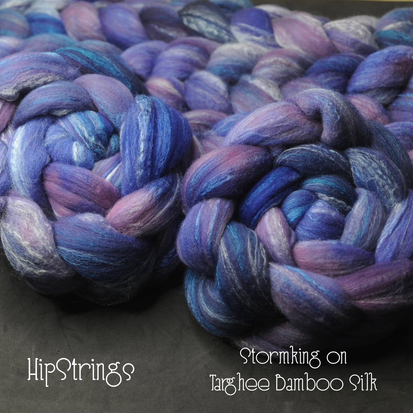 Stormking on Hand Dyed Targhee Bamboo Silk Combed Top - 4 oz