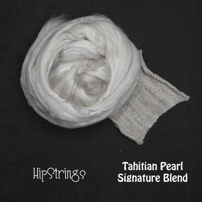 Tahitian Pearl Superfine Merino Llama Silk Signature Custom Blended Top - 4 oz