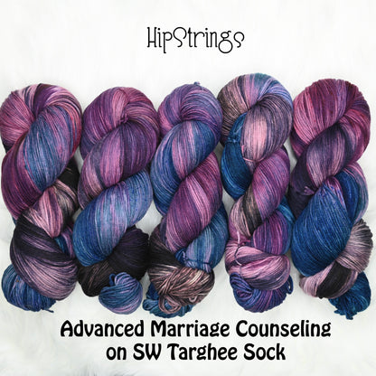 Advanced Marriage Counseling on SW Targhee Wool Nylon Sock Yarn - 465 yd/4 oz