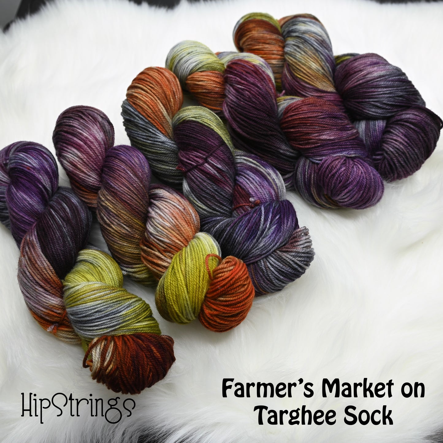 Farmer's Market on Hand Dyed SW Targhee Wool Nylon Sock Yarn - 465 yd