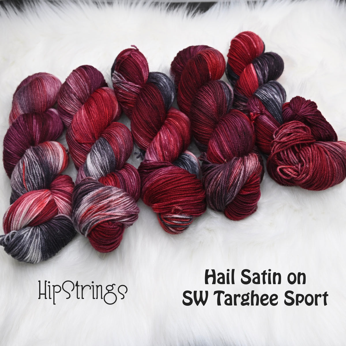Hail Satin on Hand Dyed SW Targhee Nylon Sock Yarn - 400 yd