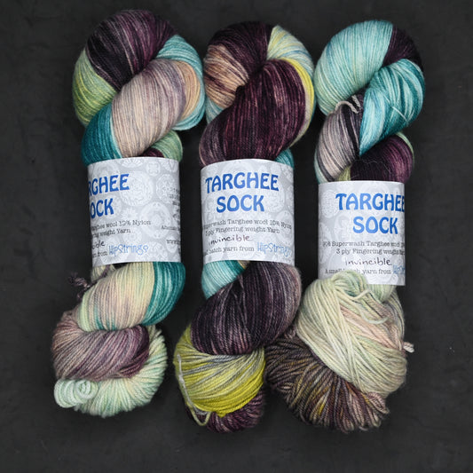 Invincible on Hand Dyed SW Targhee Nylon Sock Yarn - 465 yd/115g