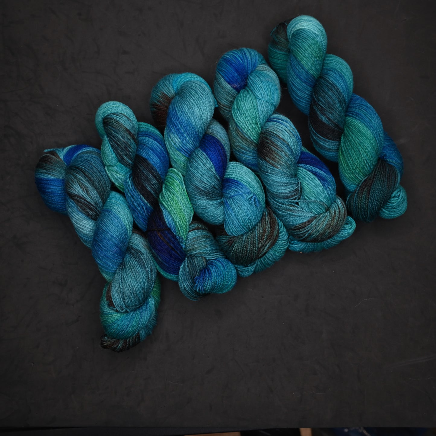 Never Going to Give You Up on Hand Dyed SW Targhee Wool Nylon Sock Yarn - 465 yd/115g